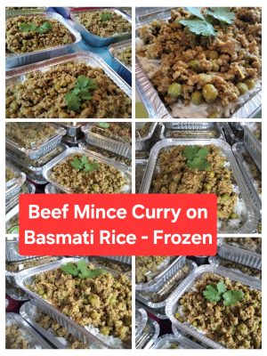 Beef Mince Curry on Basmati Rice - Frozen