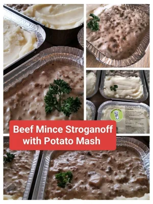 Beef Mince Stroganoff with Potato Mash