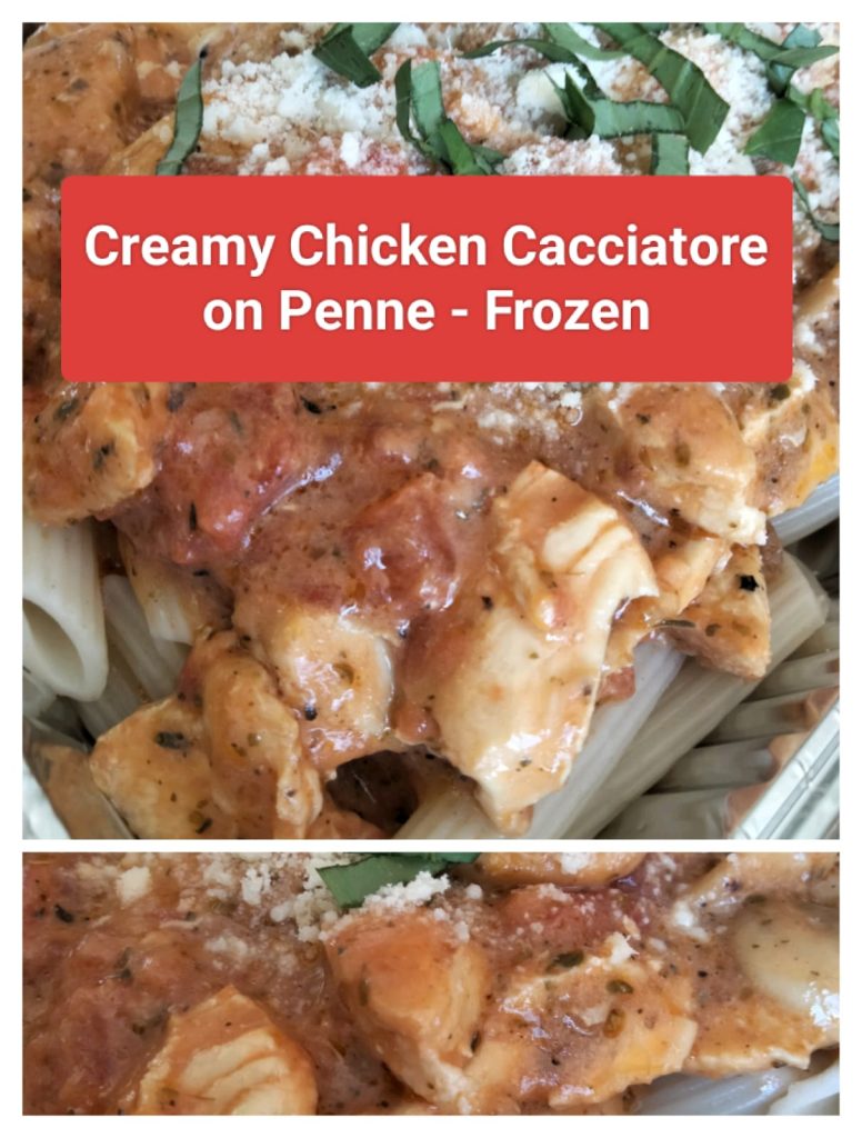 Creamy Chicken Cacciatore on Penne