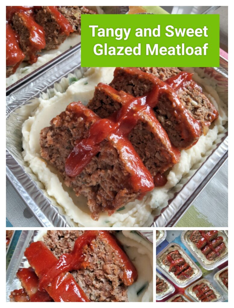 Sweet & Tangy Glazed Meatloaf on Chive Infused Potato Mash