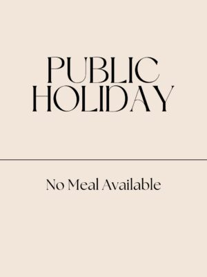 Public Holiday - No Meal Available